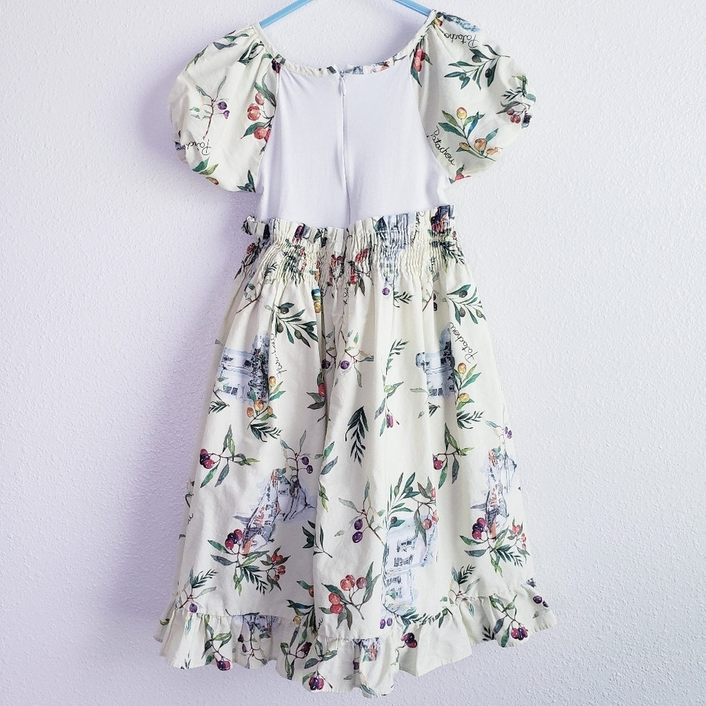 Patachou Floral Ruffle Ruched Fruit Dress - Picture 6 of 9